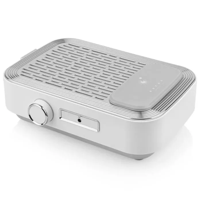Витяжка для манікюру BUCOS CYCLONE V3-B на 100W з фільтром НЕРА, з акумулятором, біла
