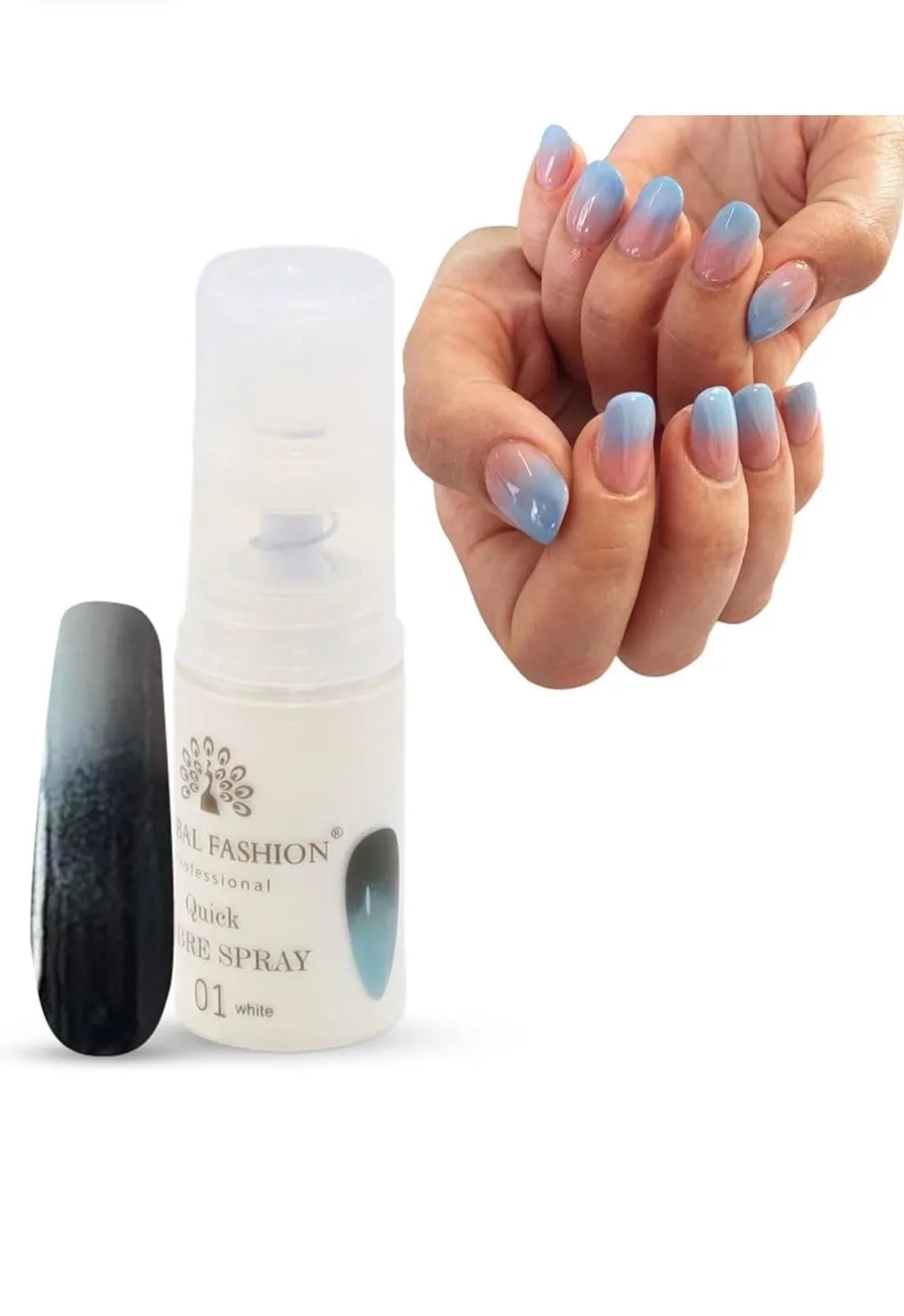 Сухий спрей для градієнта Global Fashion Ombre Spray №1, білий, 10 г
