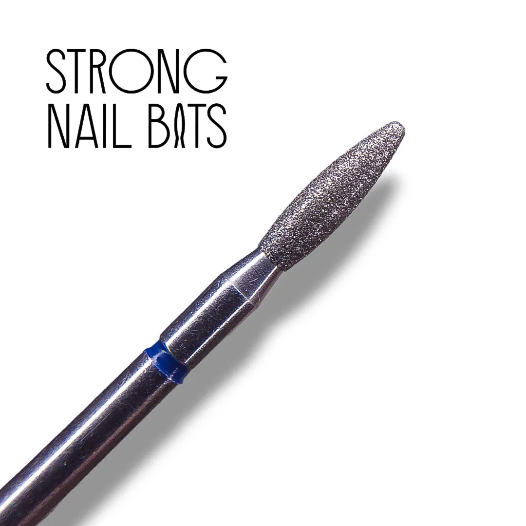 Фреза алмазная Strong nail bits PREMIUM пламя синяя, 0,23 мм SET