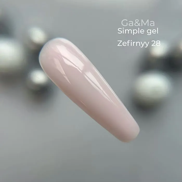 Гель GÉMELY ex GA&MA Simple gel №28 зефирный, 15 мл