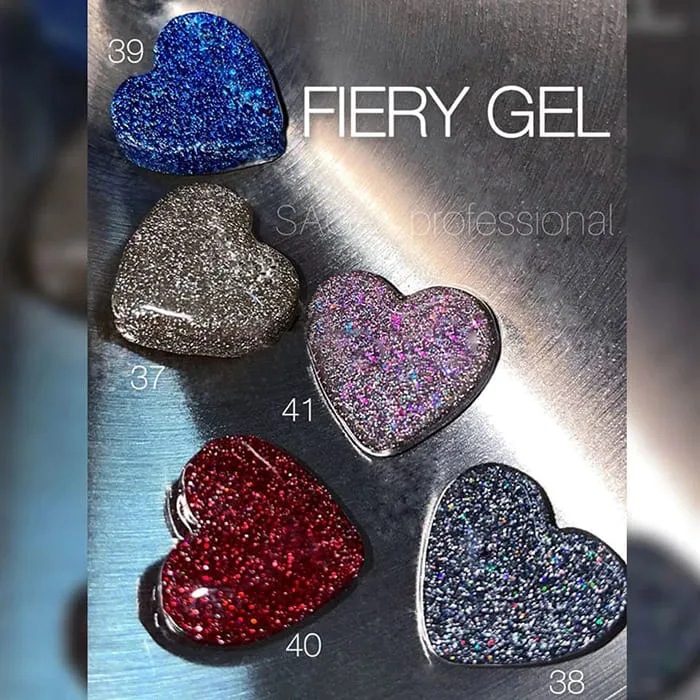 Гель-лак Saga Professional Fiery gel № 41 світловідбивний, 8 мл