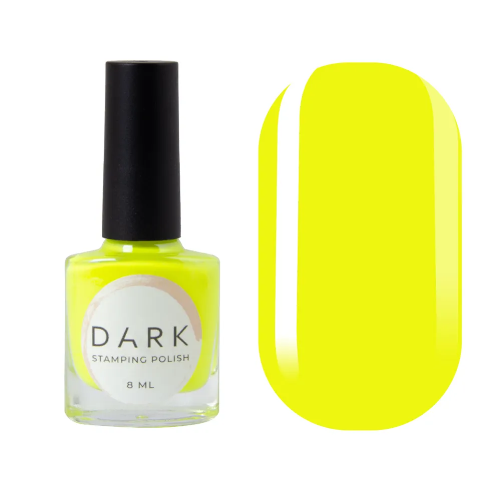 DARK Stamping polish №24, неоновый желтый, 10 мл