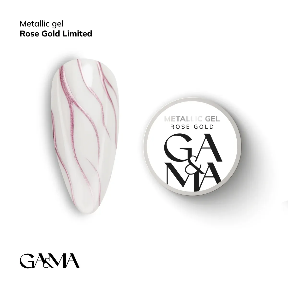 GÉMELY ex GA&MA Metallic Gel Rose Gold, 5 г