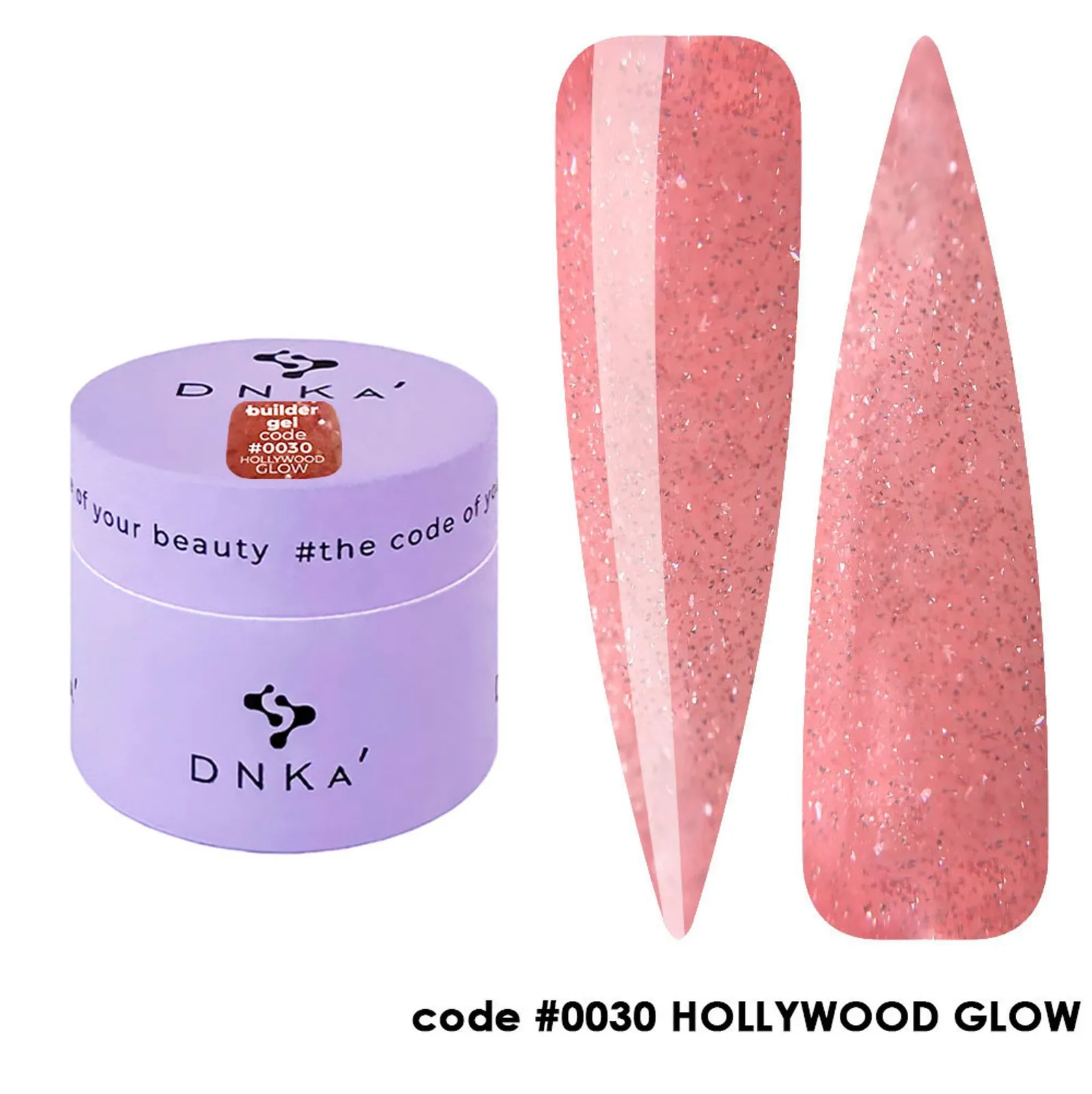 Гель DNKa Builder №30 Hollywood Glow, 15 мл