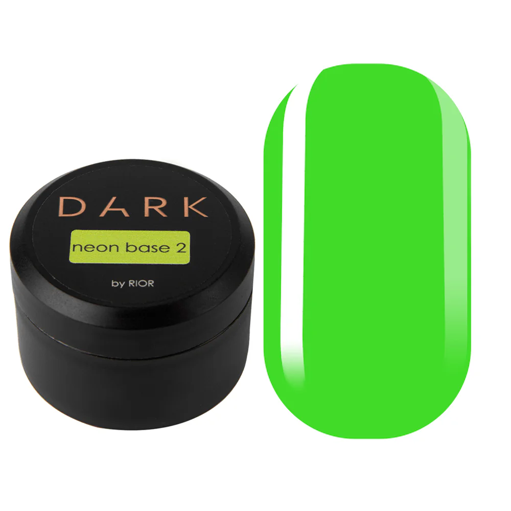 DARK neon base №2 зелений, 15 мл, без пензля