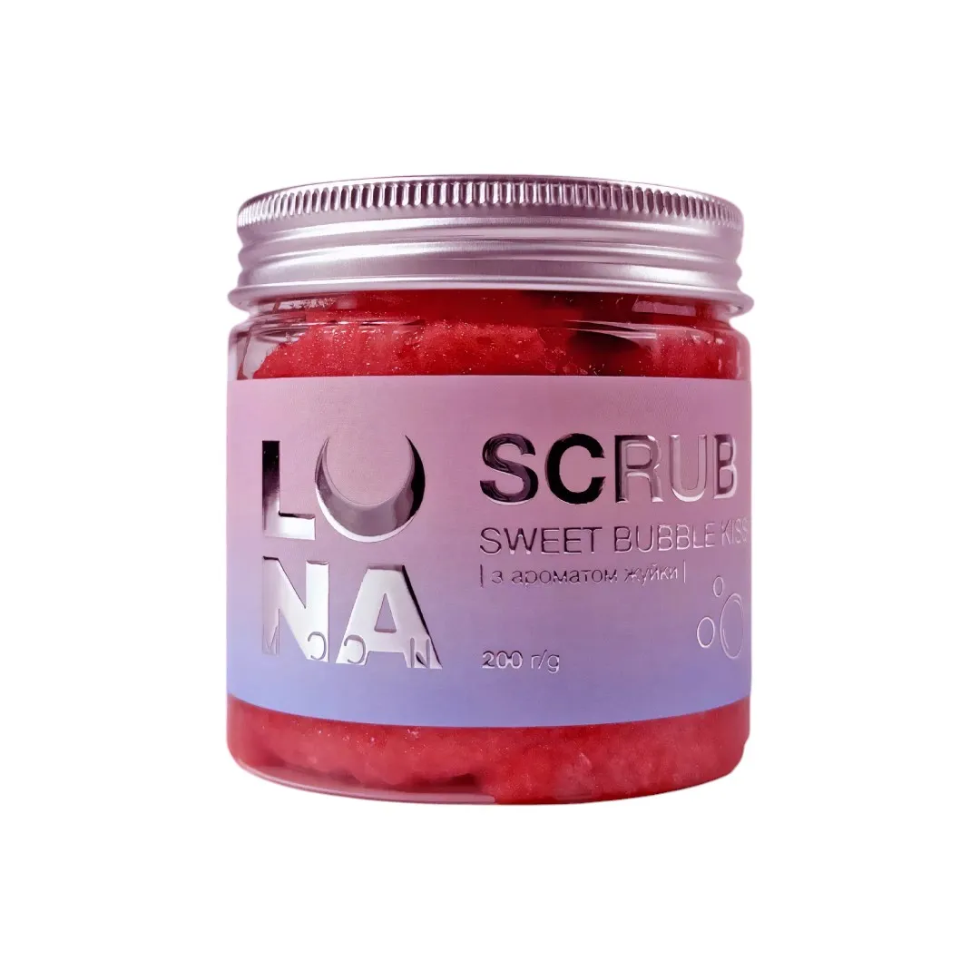 Скраб LUNA  для рук и ног с ароматом жвачки Scrub Sweet Bubble Kiss