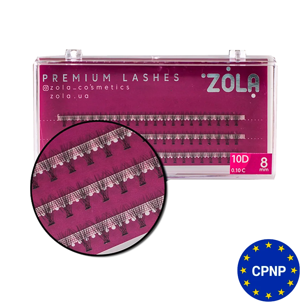 Ресницы-пучки ZOLA 10D (8mm)