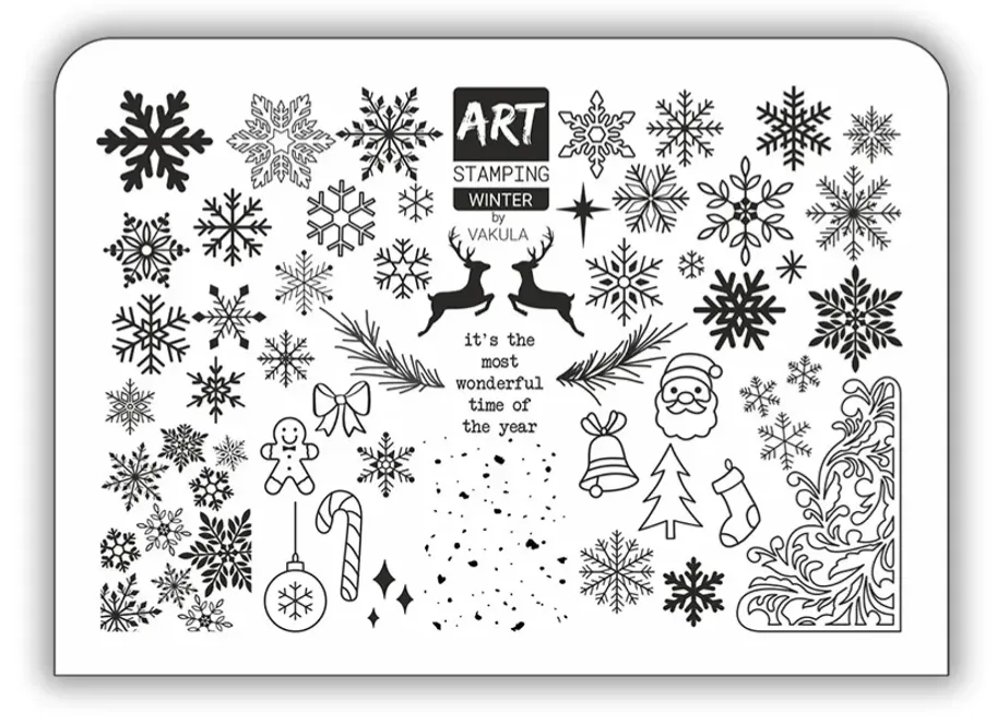 Пластина для стемпинга Art Stamping (Новорічна)