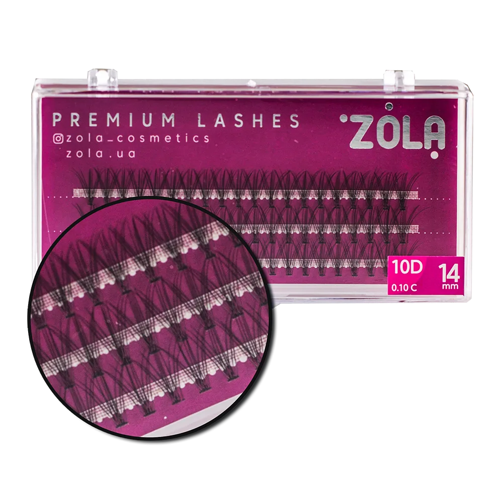 Ресницы-пучки ZOLA 10D (14mm)