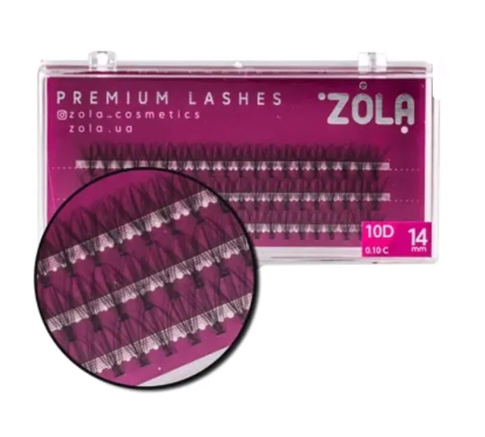Ресницы-пучки ZOLA 10D (14mm)