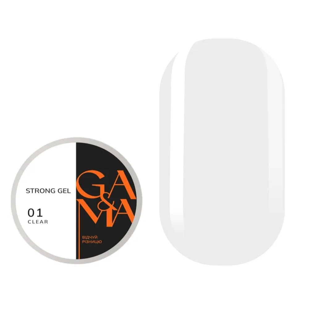 Гель GÉMELY ex GA&MA Strong gel №1 clear, 30 мл