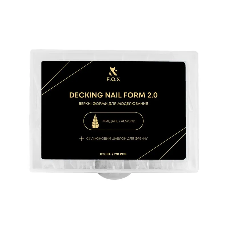 Верхние формы F.O.X Decking Nail form 2.0 миндаль, 120 шт