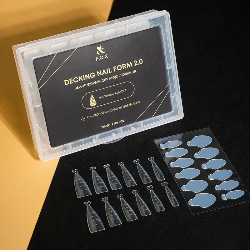 Верхние формы F.O.X Decking Nail form 2.0 миндаль, 120 шт