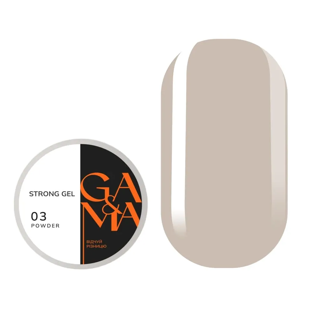 Гель GÉMELY ex GA&MA Strong gel №3 powder, 30 мл