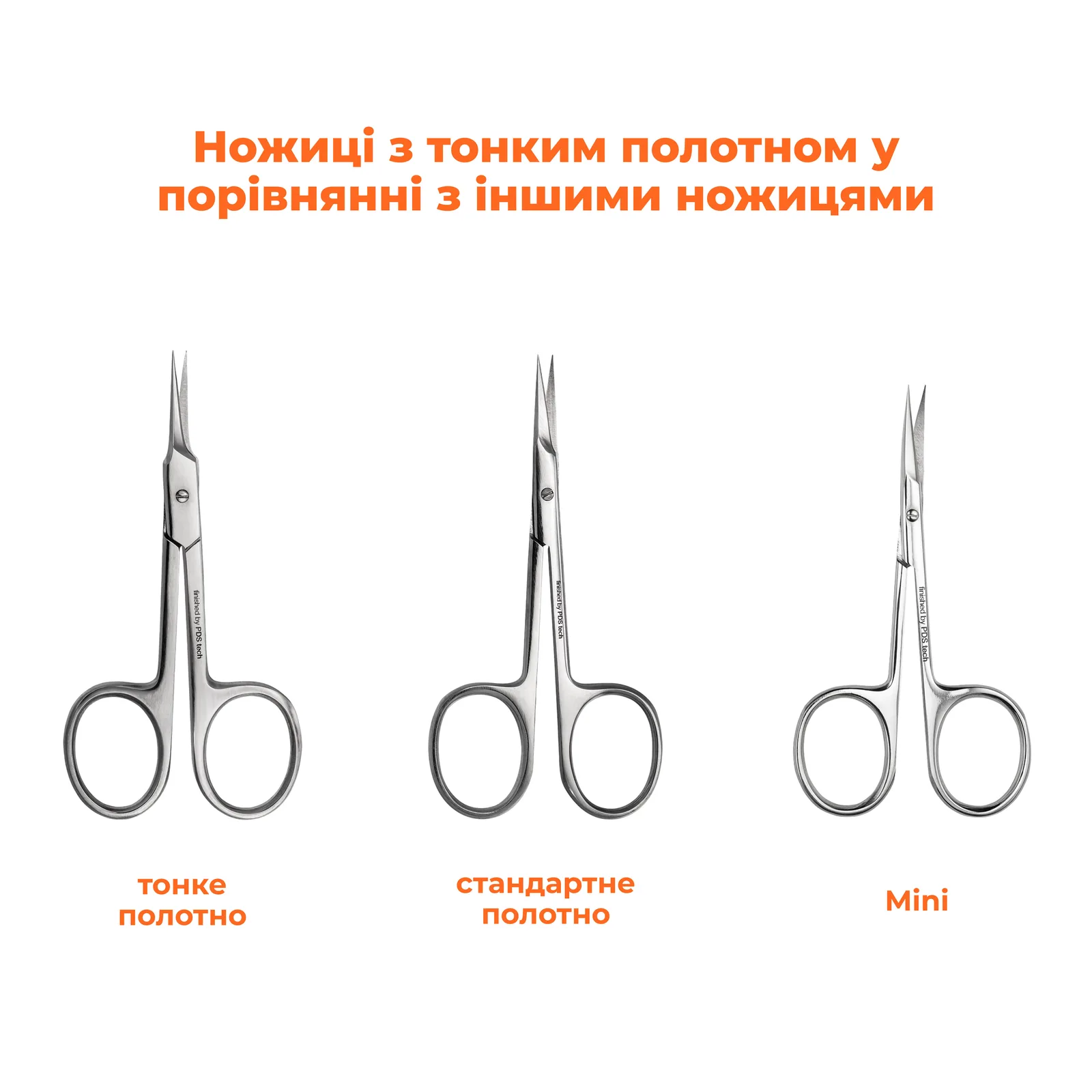 Ножницы для кутикулы OSTRO зауженные, с тонким полотном (22-25 мм)
