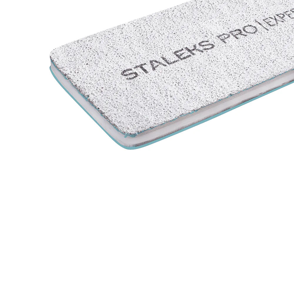 Пилка широка пряма мінеральна для нігтів STALEKS EXPERT 100/100 грит