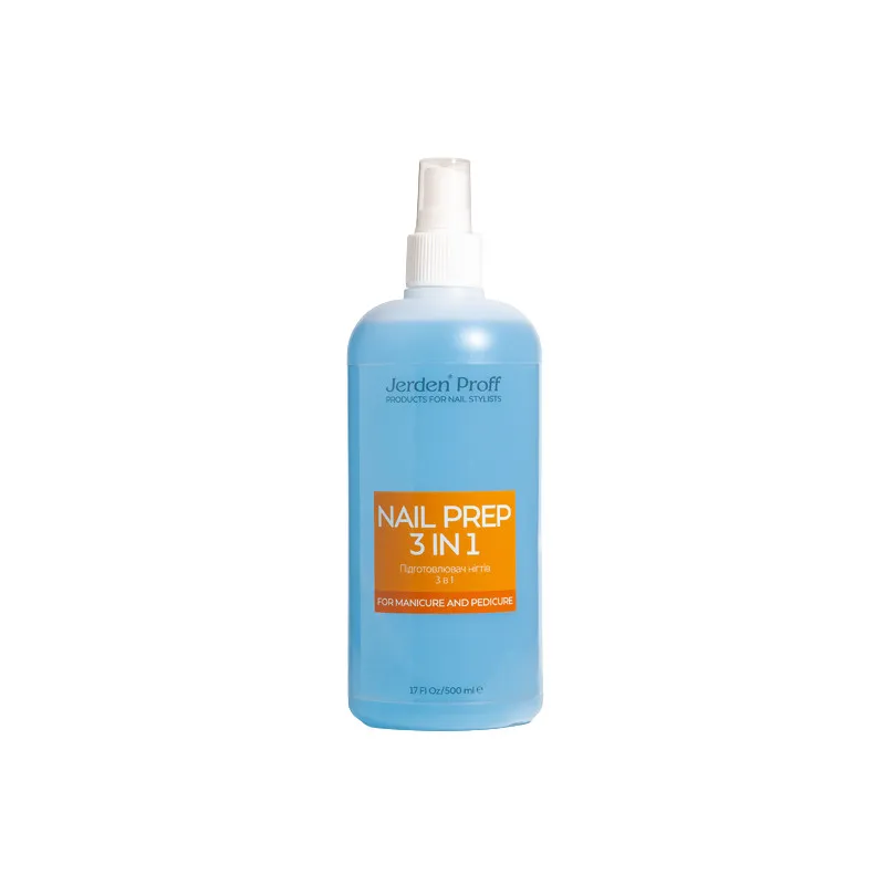 Підготовник нігтя Jerden PROFF 3 in 1 Nail Prep, 500 мл
