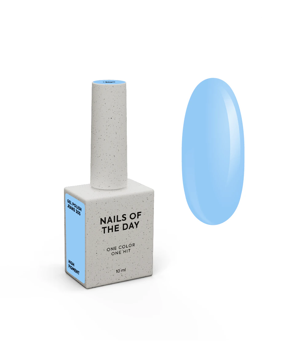 гель лак NAILSOFTHEDAY №305 Jeans — джинсовий, 10 мл