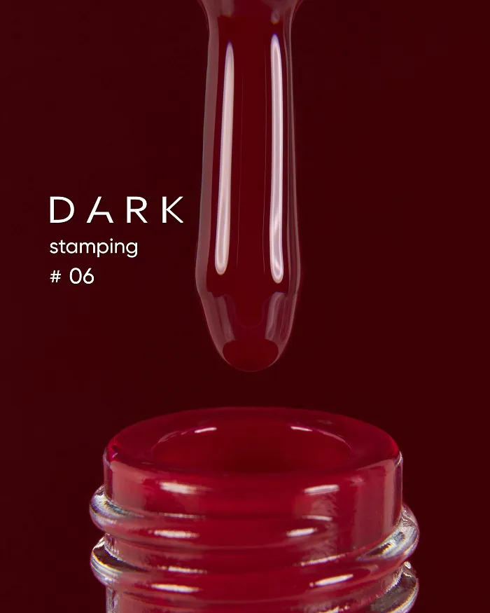 DARK Stamping polish №06, червоний, 10 мл