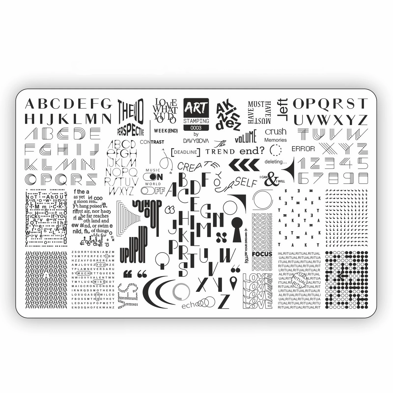Пластина для стемпинга Art Stamping №0003