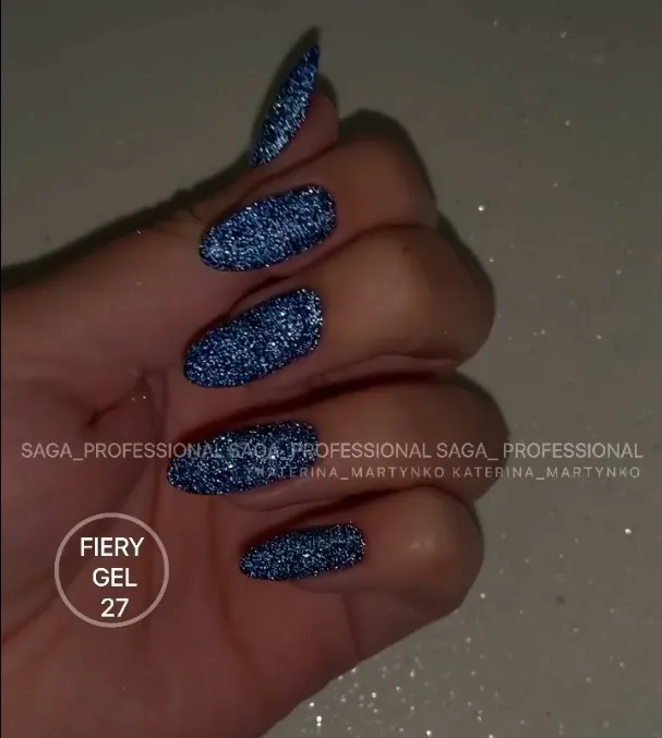 Гель-лак Saga Professional Fiery gel № 27 світловідбивний, 8 мл