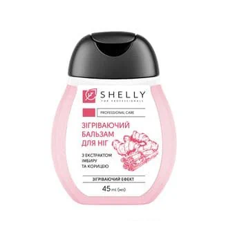 Зігріваючий бальзам для ніг з екстрактом імбиру та корицею Shelly, 45 мл