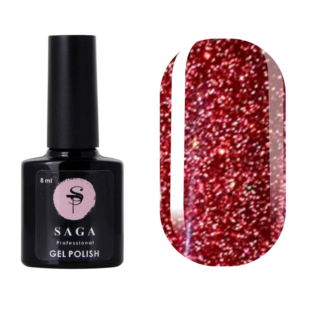 Гель-лак Saga Professional Cat Fiery gel № 4 світловідбиваючий, 9 мл