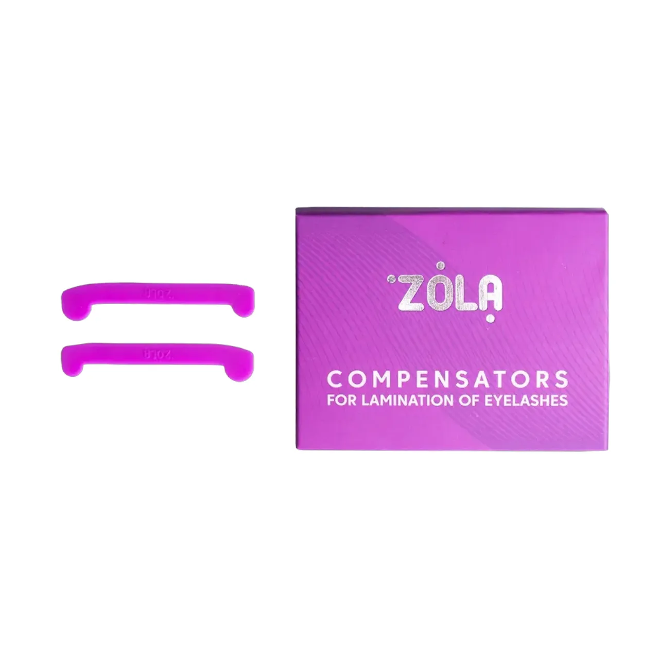 Компенсаторы ZOLA для ламинирования ресниц, фиолетовые, 1 пара