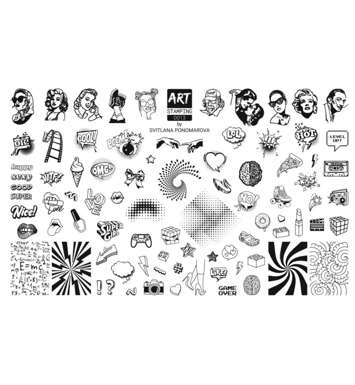 Пластина для стемпинга Art Stamping №0013