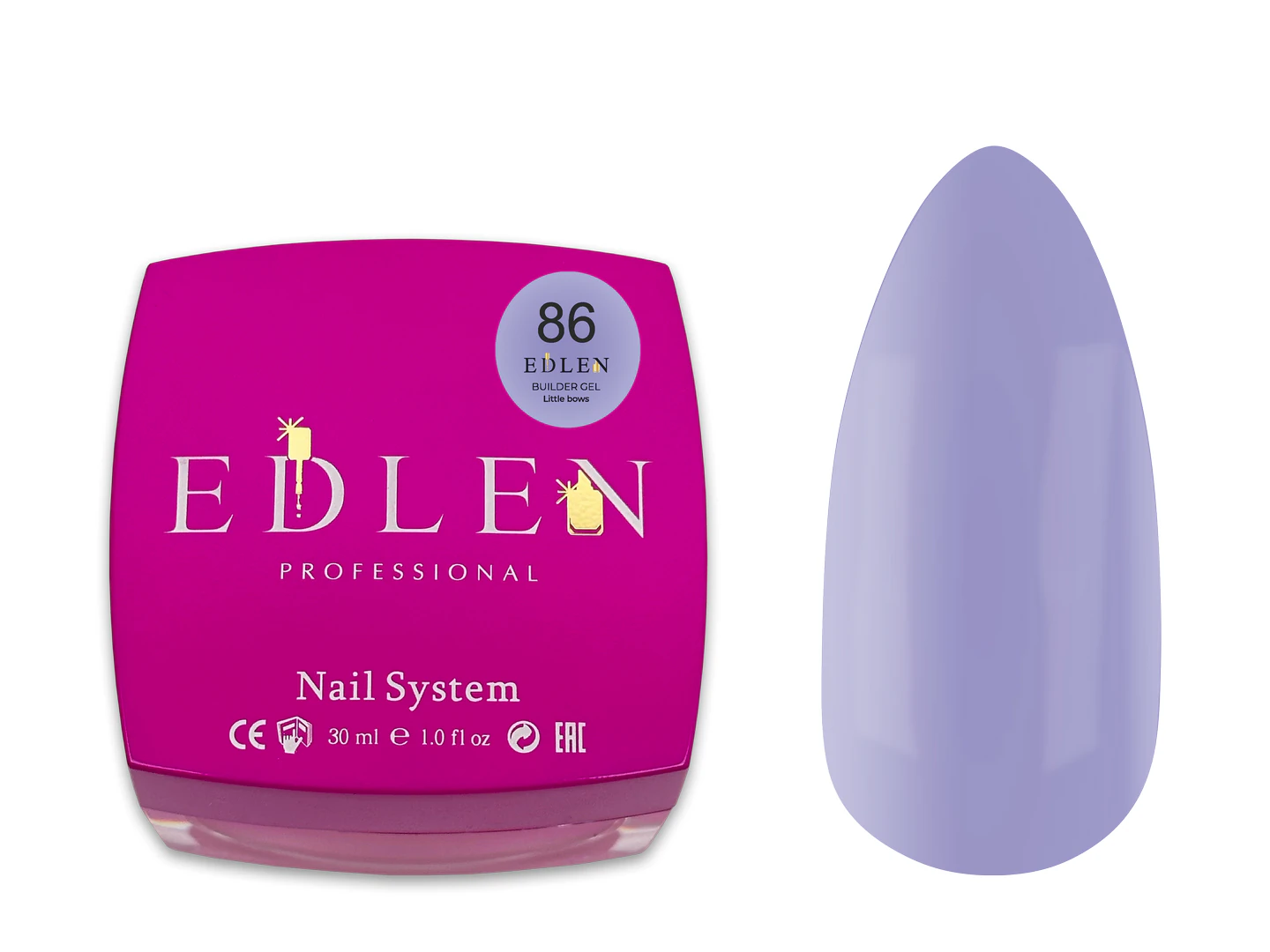 Edlen Builder gel Little bows №86, 30 мл