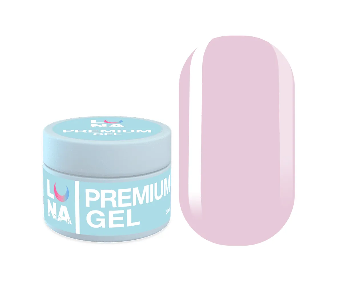 Камуфлирующий гель LUNA Premium gel 3, бледно-розовый, 15 мл