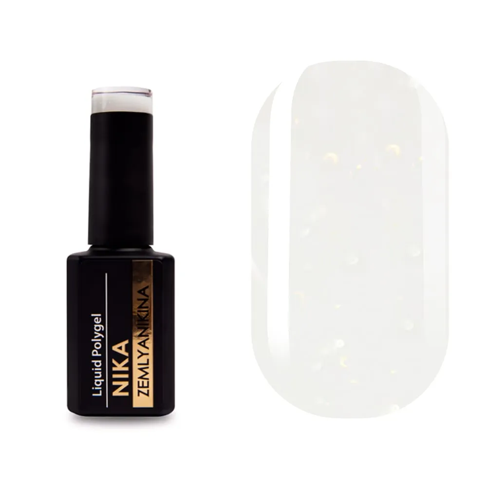 Рідкий акригель Liquid Polygel Nika Zemlyanikina White Opal, 15 мл