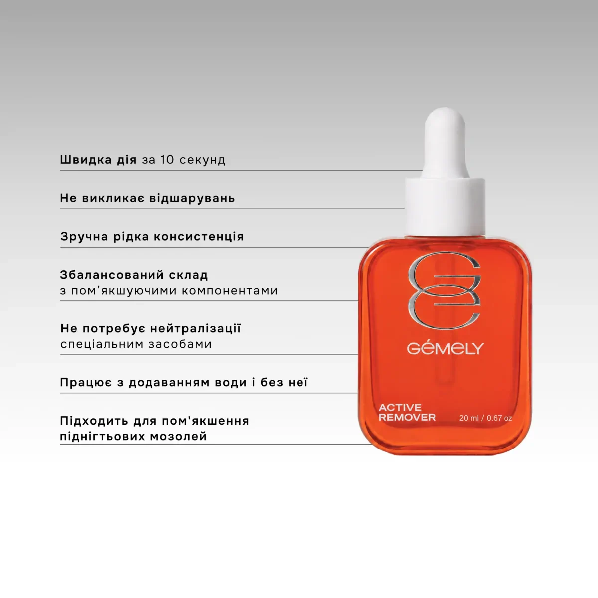 Актив ремувер GÉMELY ex GA&MA Active remover, 20 мл