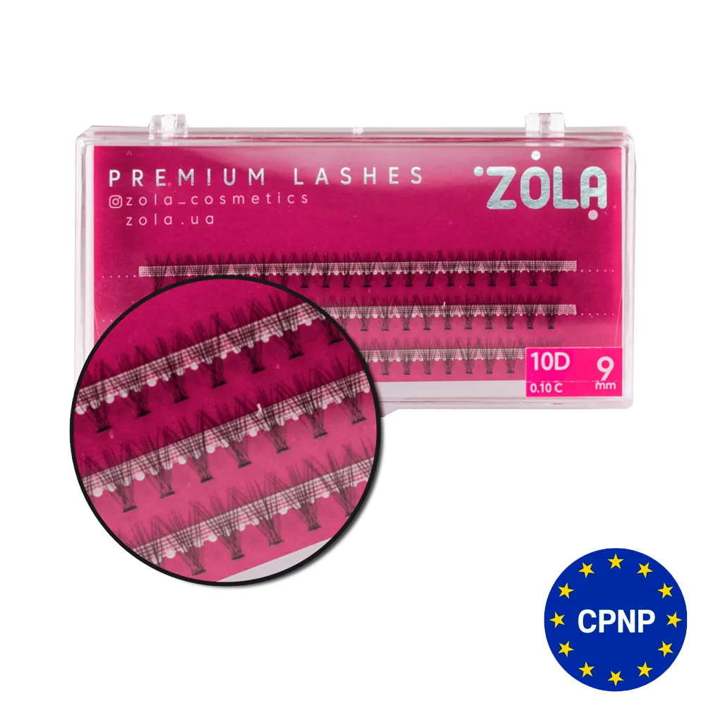 Ресницы-пучки ZOLA 10D (9mm)