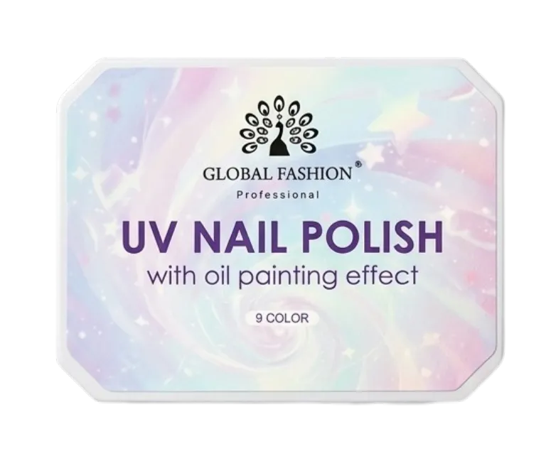 Набір фарб для гелю для градієнта Global Fashion, 9 кольорів, #С, пастельні відтінки