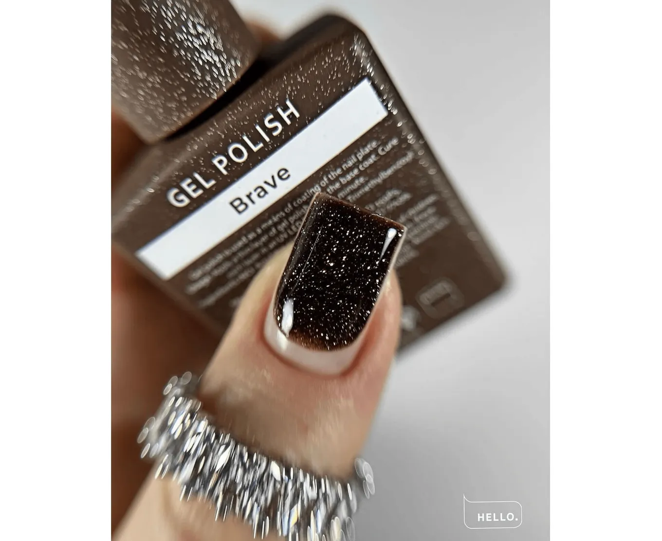 Гель-лак HELLO Reflective gel polish, Brave, 15 мл