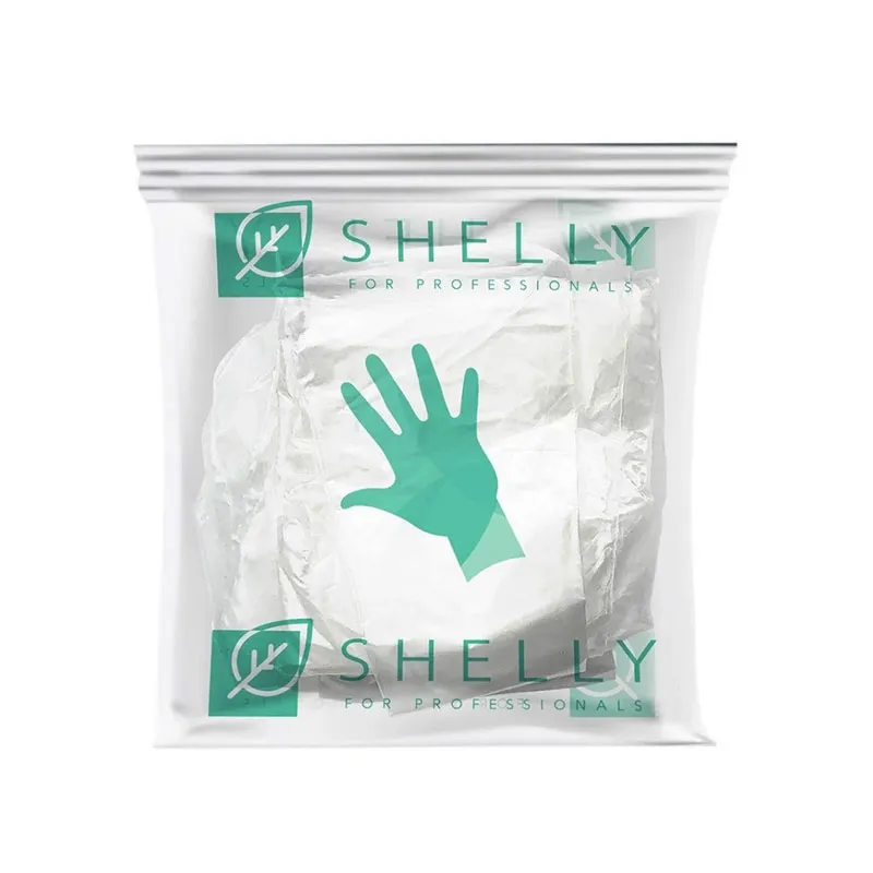 Перчатки одноразовые для маникюра Shelly с кератином, коллагеном, экстрактом лотоса, 1 пара