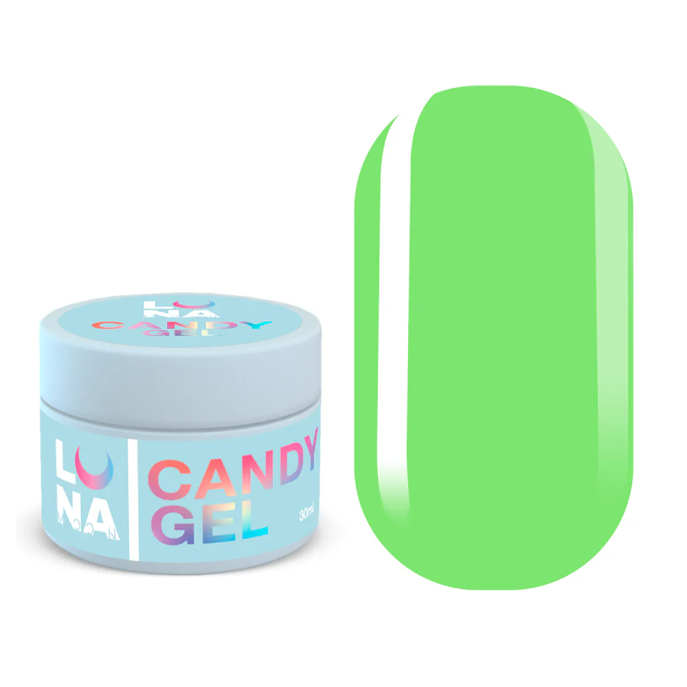 LUNA Candy gel 4, гель, камуфлюючий, яскравий лайм, 30 мл