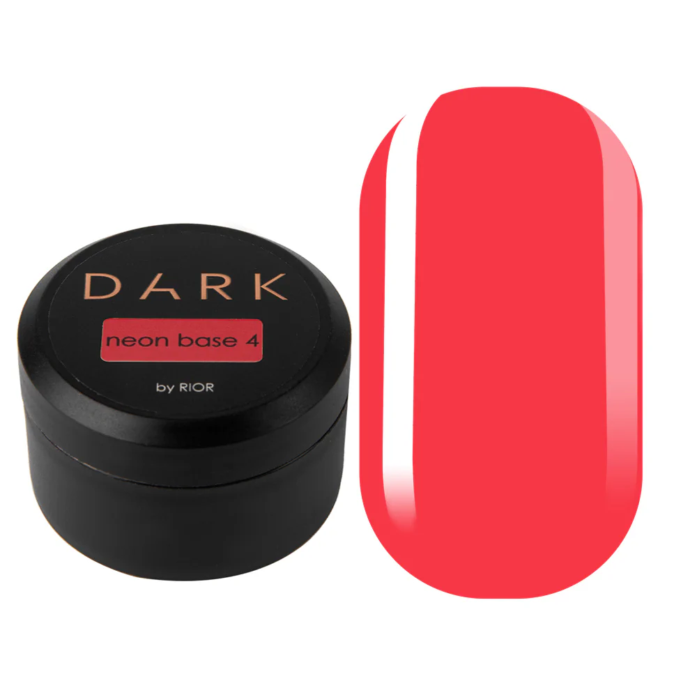 DARK neon base №4 червоний, 15 мл, без пензля