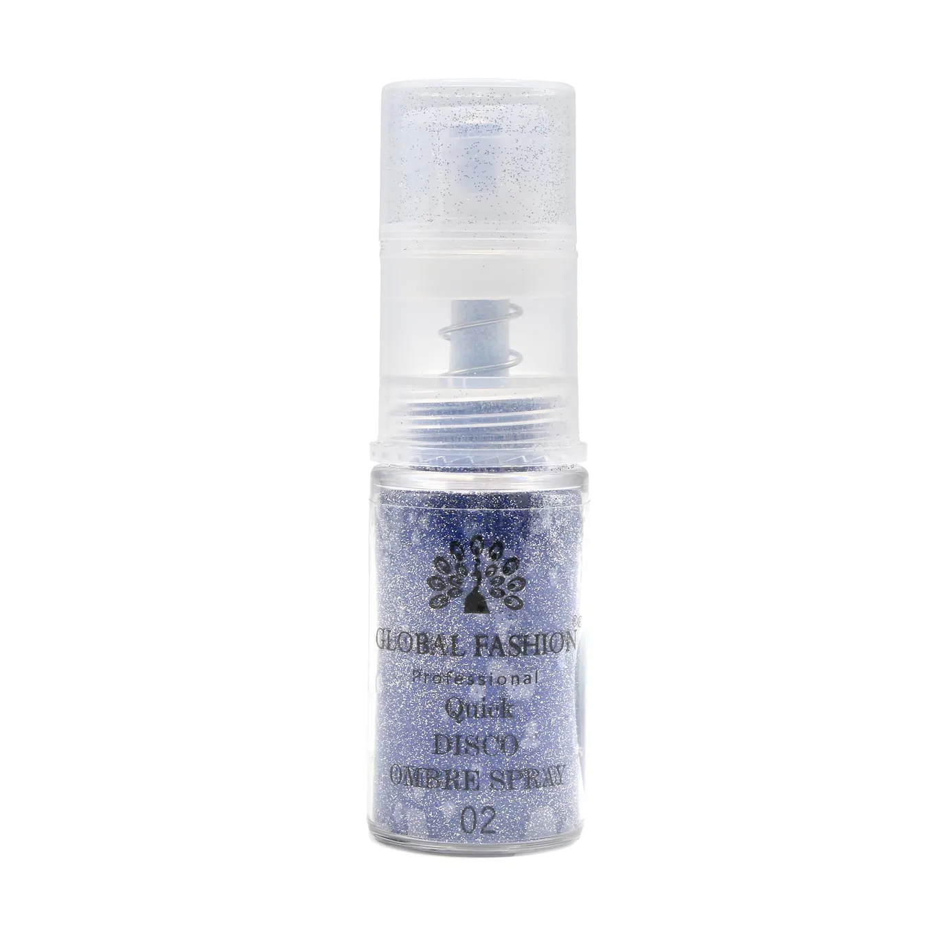 Сухий спрей для градієнта Global Fashion Ombre Spray DISCO, світловідбиваючий №2, синій, 10 г