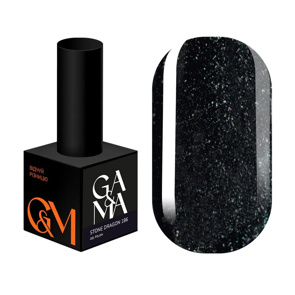 Гель-лак GÉMELY ex GA&MA №186, Night collection, Stone dragon, 10 мл
