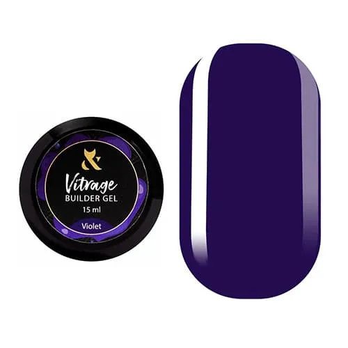 Гель витражный F.O.X Builder gel, Violet, 15 мл