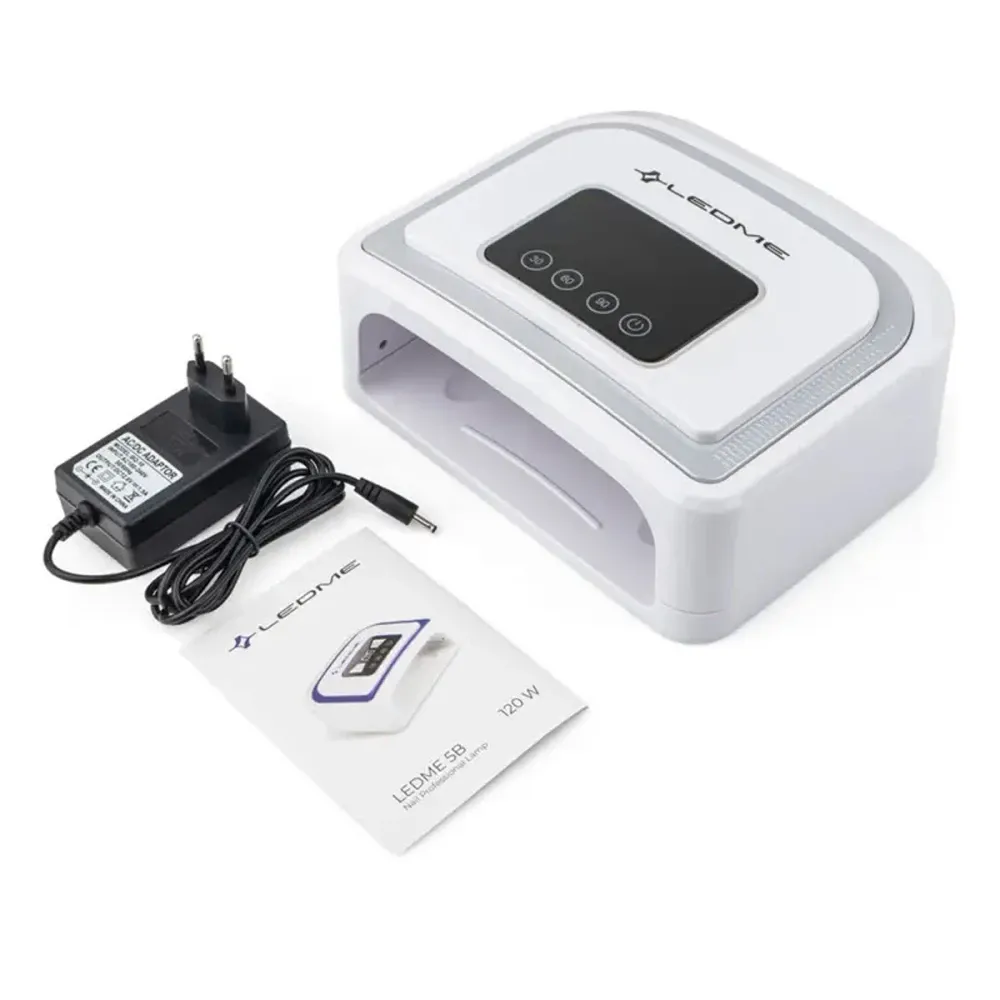 Лампа для манікюру LEDME 5B SILVER 120W, з акумулятором