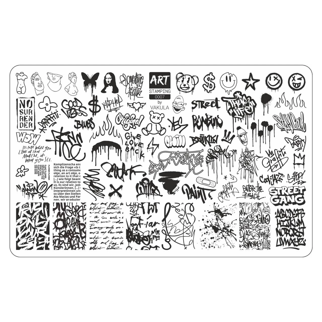 Пластина для стемпинга Art Stamping №0007
