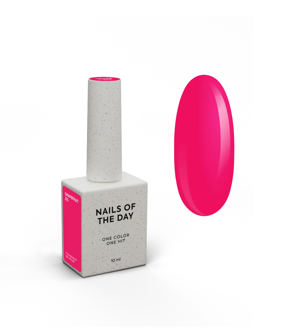 гель-лак NAILSOFTHEDAY Grapefruit-213 — неоново-малиновий, 10 мл