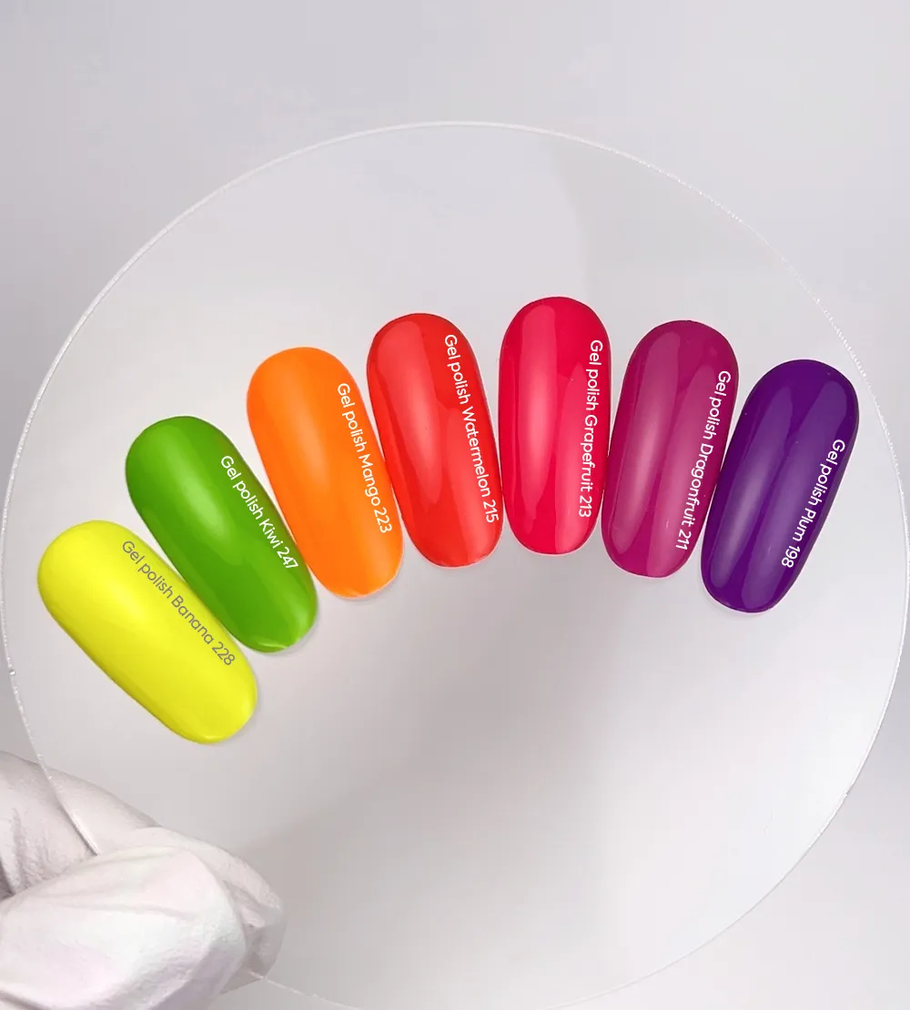 гель-лак NAILSOFTHEDAY Grapefruit-213 — неоново-малиновий, 10 мл
