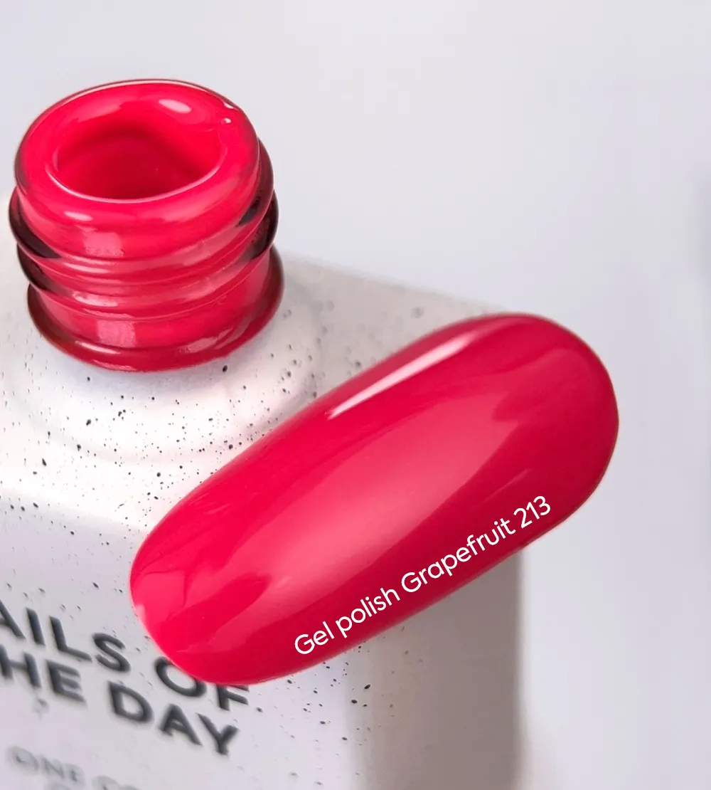 гель-лак NAILSOFTHEDAY Grapefruit-213 — неоново-малиновий, 10 мл