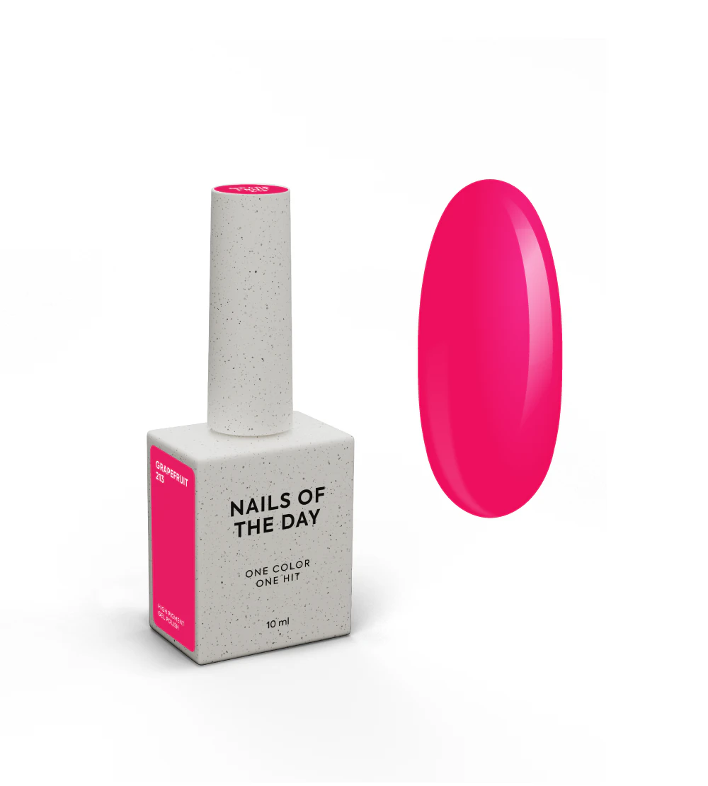 гель-лак NAILSOFTHEDAY Grapefruit-213 — неоново-малиновий, 10 мл