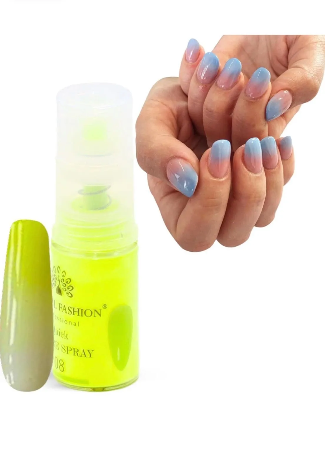 Сухий спрей для градієнта Global Fashion Ombre Spray №8, неоновий жовтий, 10 г
