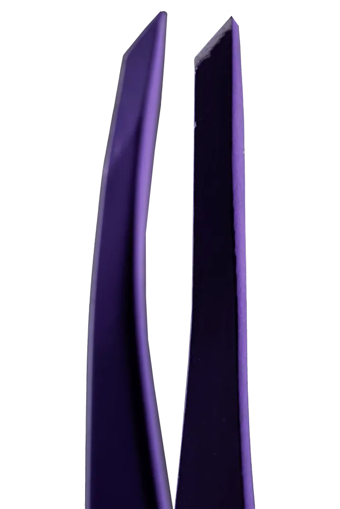 Пинцет ZOLA для бровей профессиональный, VIOLET (скошенный)